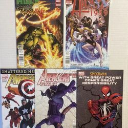 Marvel RARE Newsstand Lot Hulk Human Torch 1 Avengers 2 3 12 Spider-Man Nice!
