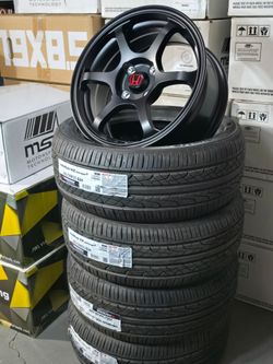 15x7.0 NEW MST MT40 WHEELS/RIMS AND NEW TIRES HANKOOK 195/50R15. 4X100