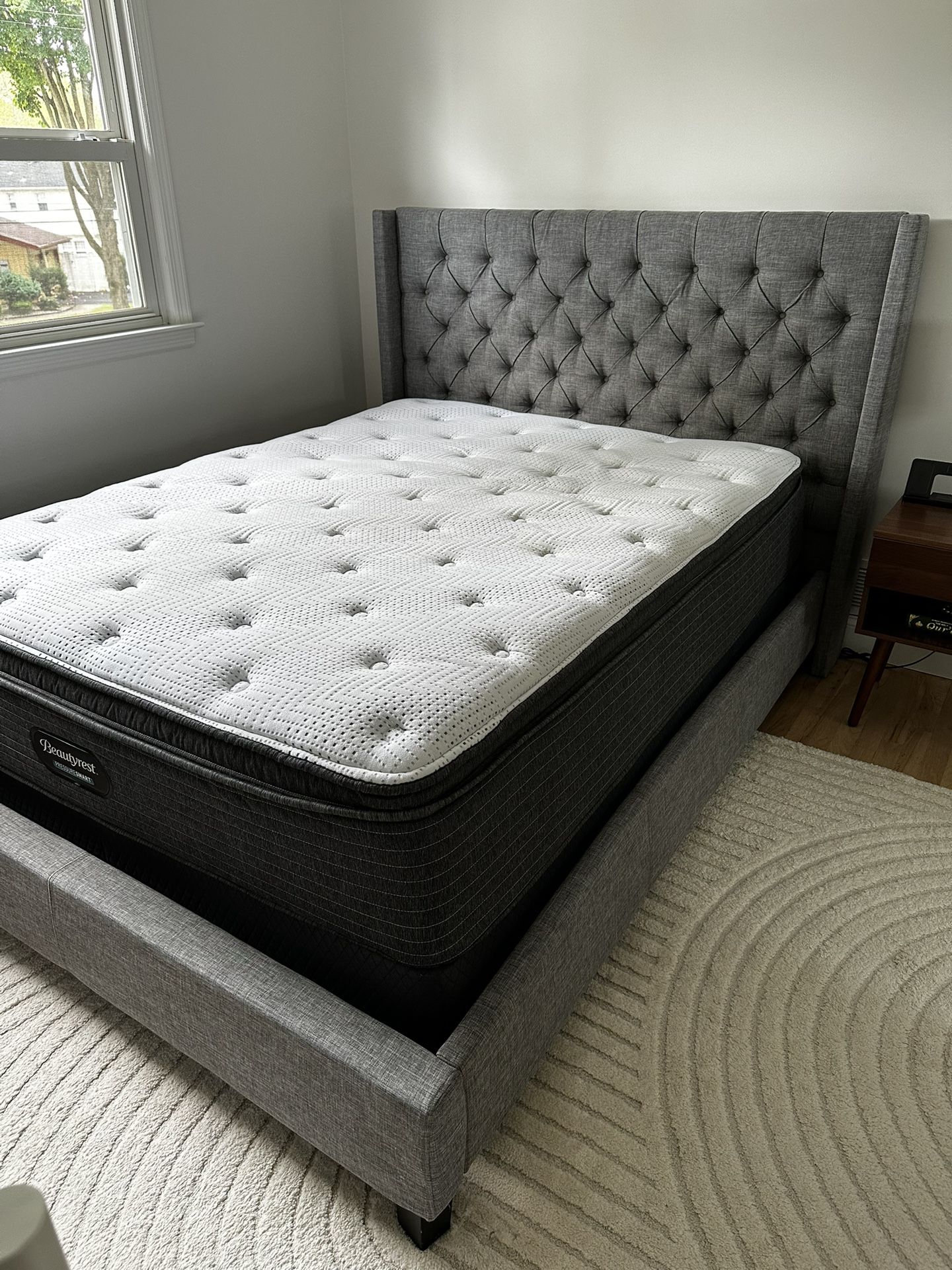 Queen Bed (with Mattress) - Like New!