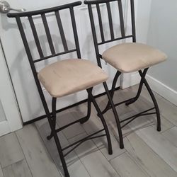 2 Bar Stools 24 Inches Height Seat