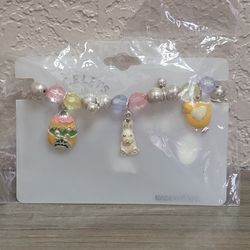 Easter Egg Bunny Chick Enamel Childs Bracelet NIB