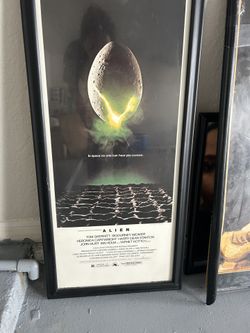 Original Alien Movie poster in Frame