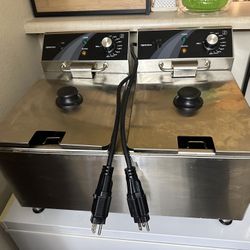 Commercial Countertop Deep Fryer – Dual Basket – Stainless Steel