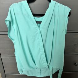 Turquoise Blue Top with Side Tie (Large)