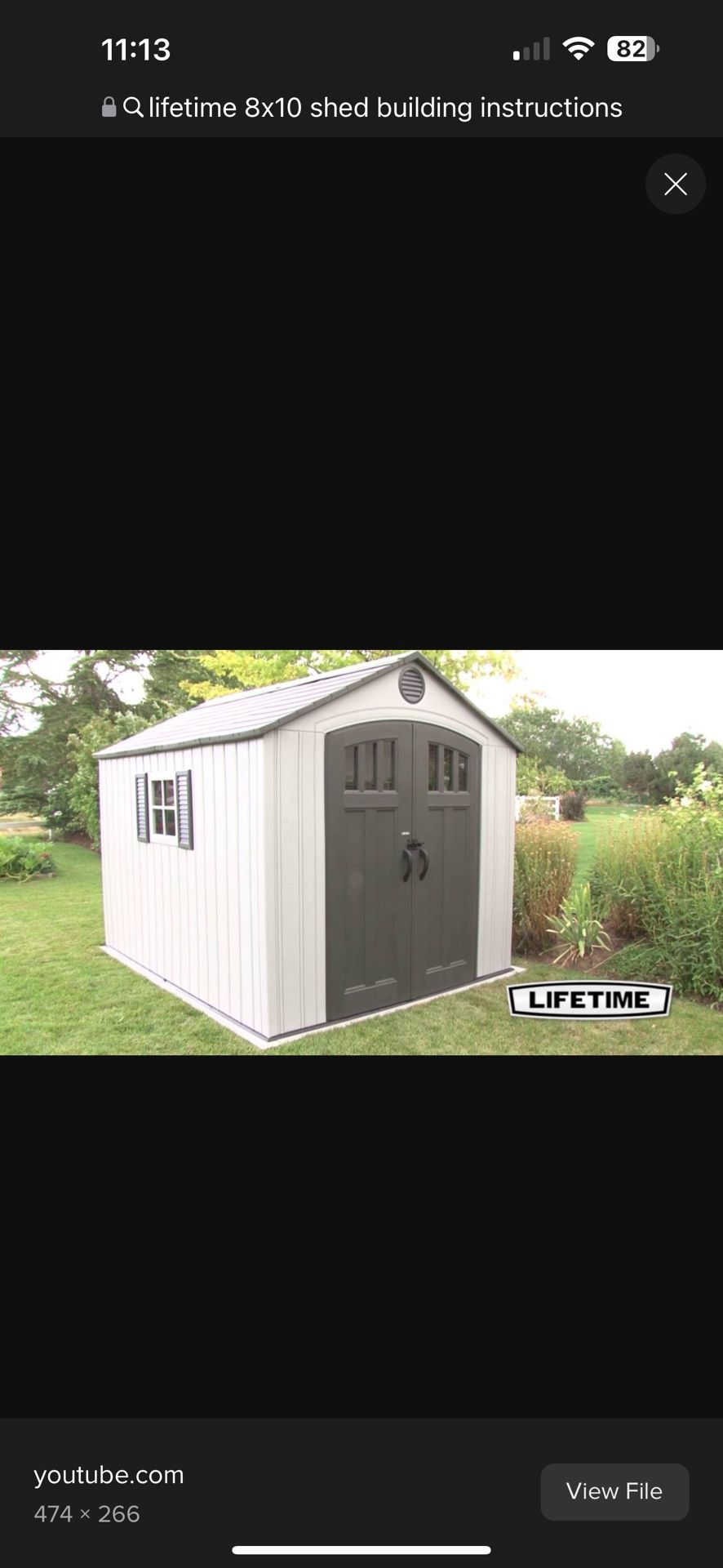 Lifetime 8 X 10 Outdoor Shed