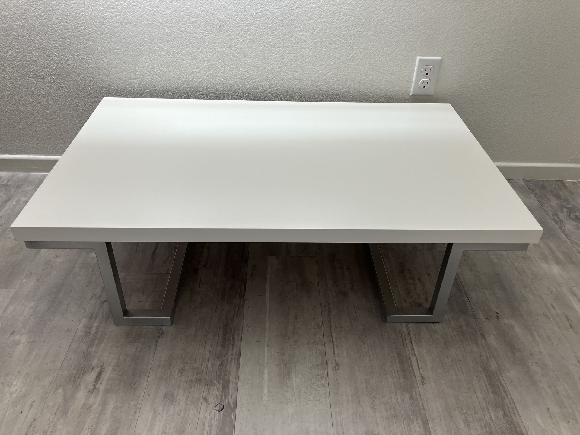White Low Profile Coffee Table 