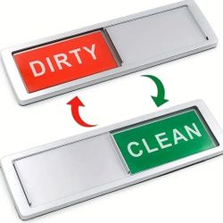 Non-Scratch Clean/Dirty Dishwasher Magnet: Sliding Shutter Stays in Place.