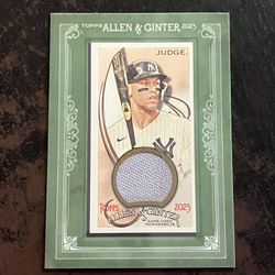 AARON JUDGE jersey relic baseball card Yankees