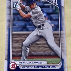 2024 Bowman George Lombard Jr. Yankees Rookie 1st Bowman