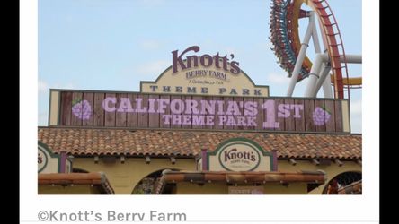 4 tickets for knottsberry farm good any day  one day park due day is 9/13