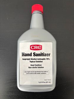 CRC Hand Sanitizer 887mL Isopropyl Alcohol 75%- New