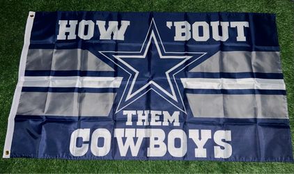 Cowboys flag size 5’x3’