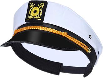 Captain Sailor Hats for Women Men Adjustable Boat Yacht Halloween Party Gag