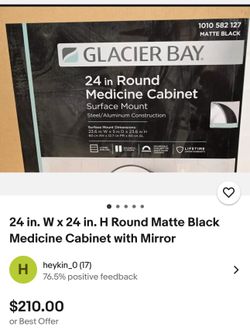 Round Medicine Cabinet 24” ( New)