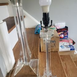 Pair Of Acrylic Lamps : Perfect Condition