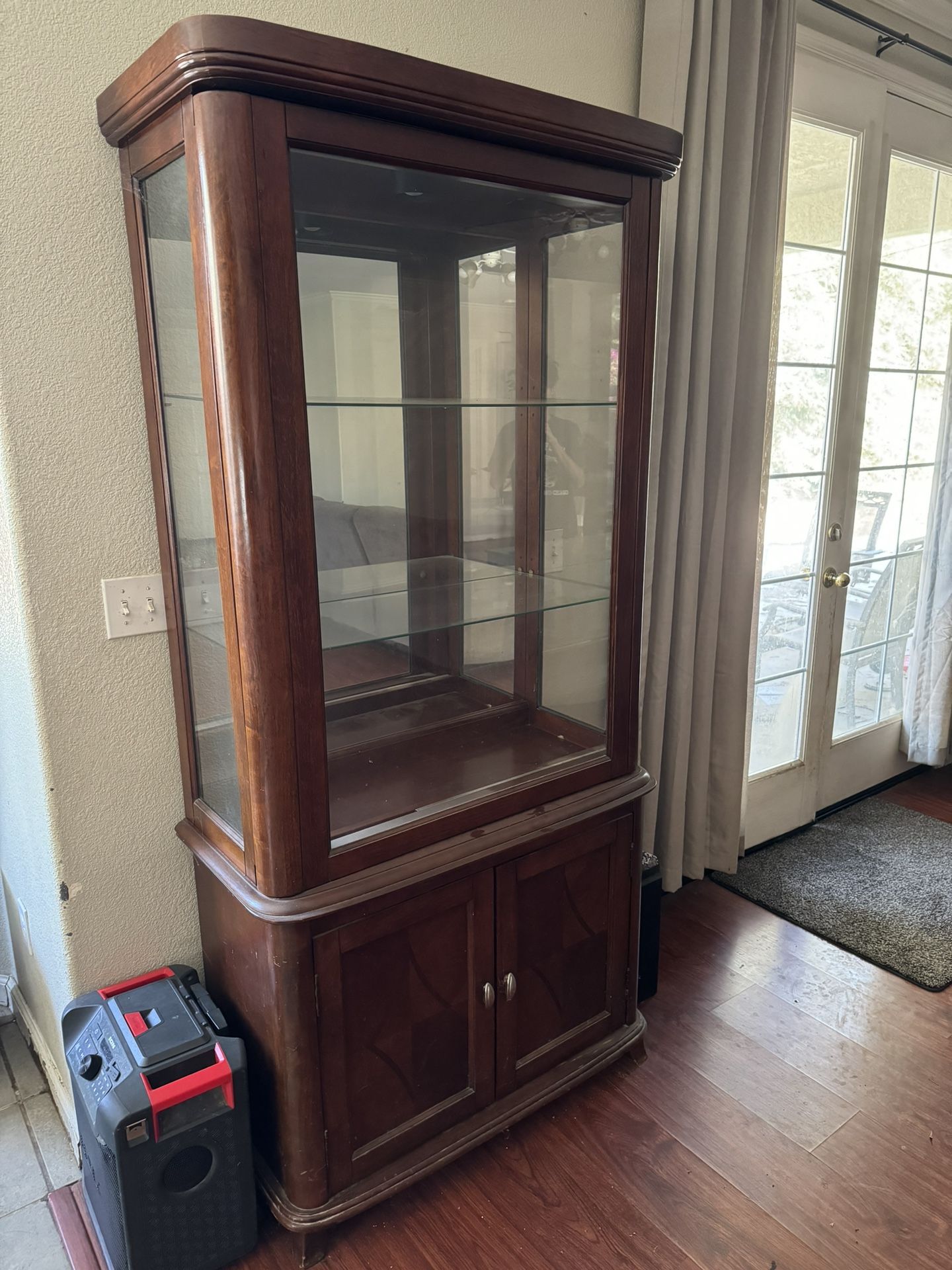 Sliding Door Curio Cabinet