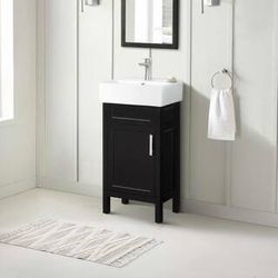 (Without Sink) Bathroom Vanity W: 15.5”x H: 31” x D: 14.3”