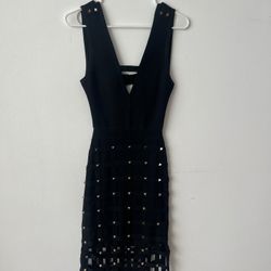 Bebe Black Fitted Dress