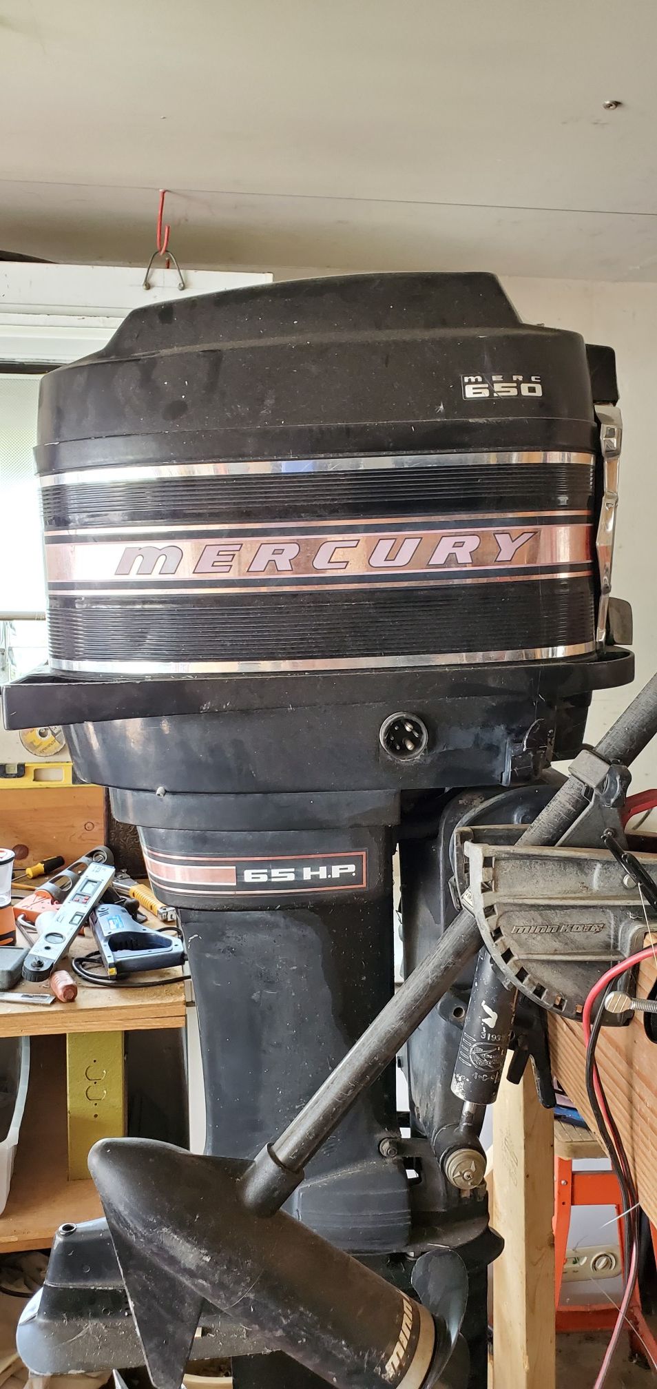 Mercury 65hp outboard working