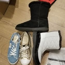 Compare Ugg Boot, Gold Coach Sneakers, New Boots