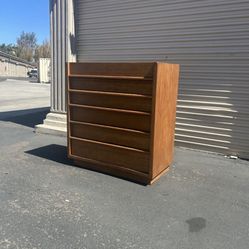 Mid Century Modern Solid Wood Highboy Dresser