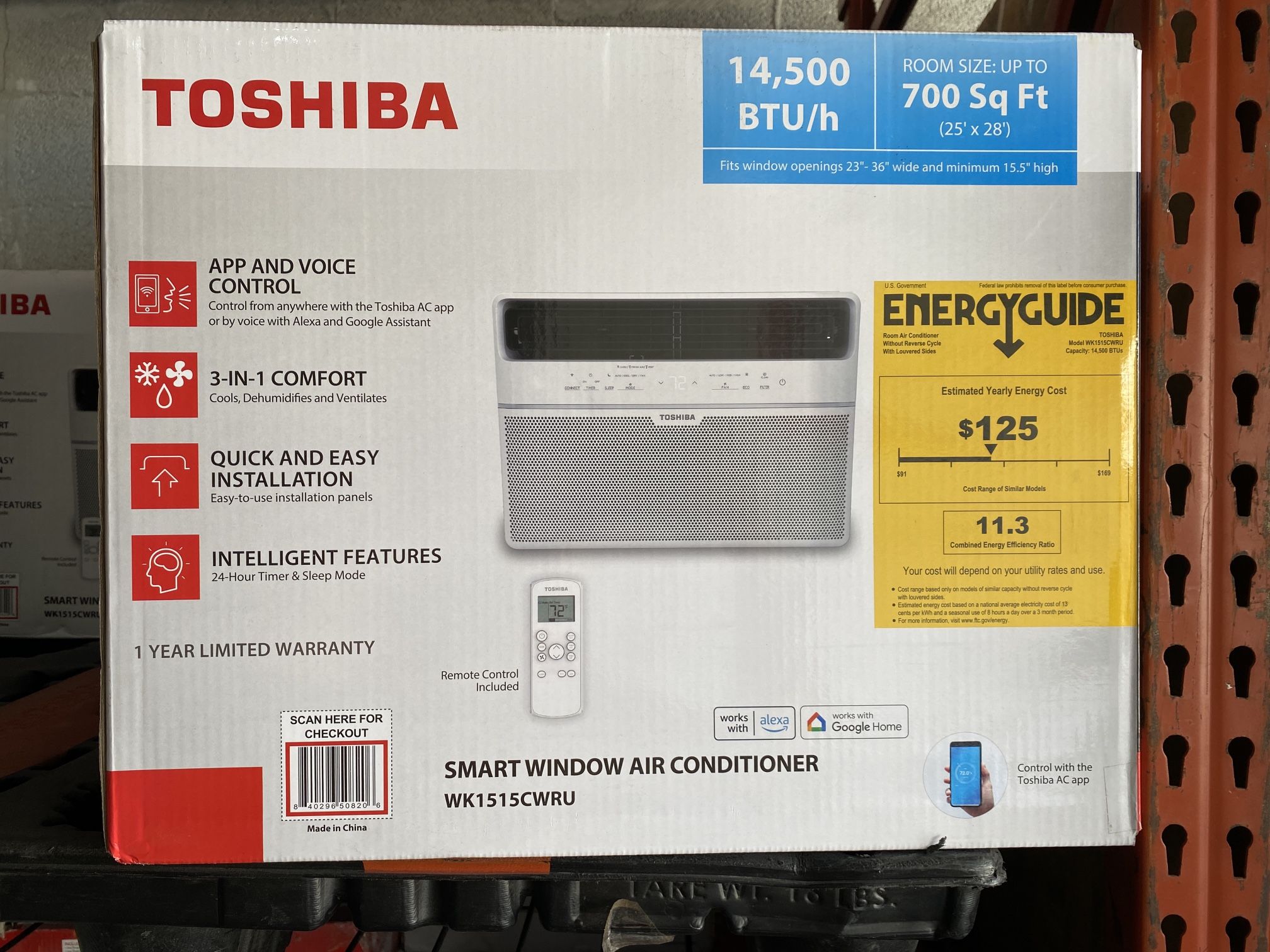 Toshiba 14500btu AC