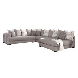 Garrett Sterling 3 Piece Sectional, Grey