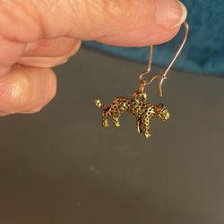 Leopard Dangling Earrings 