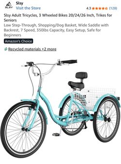 Slsy Adult Tricycles, 3 Wheeled Bikes