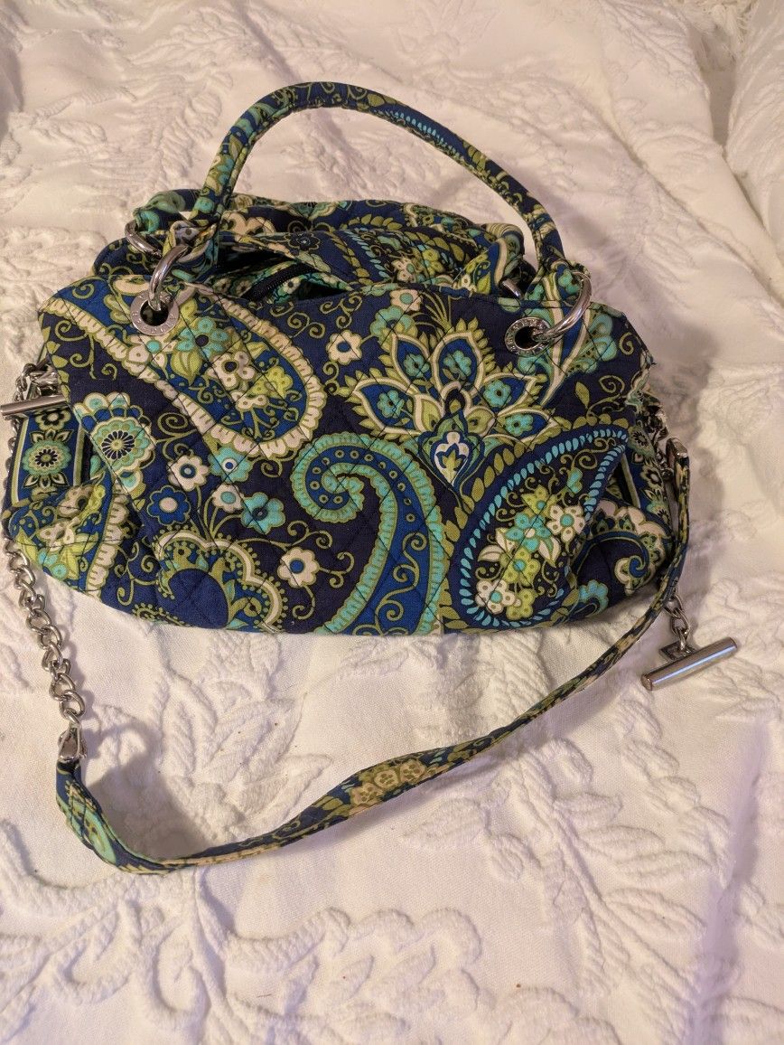 Vera Bradley Hand & Shoulder Bag Blue & Green