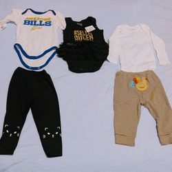 6-9 And 9-12 Months Girl Clothes Bulk Dresses Leggings Bibs Etc...