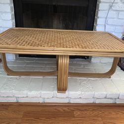 Urban Outfitters Bamboo Rattan Coffee Table 