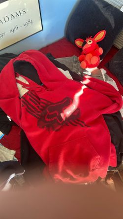 fox hoodie red