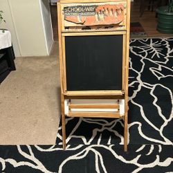 Pre-war school away playtime chalkboard. This chalkboard has been lightly sanded and reassembled. This is a 1930s pre-war chalkboard for chir children