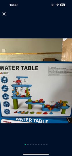 Water Table for Toddlers 3-5, 4-Tier Kids Sand Water Table, Sand and WaterActivity Sensory Tables Summer Outdoor Toys Beach Toys for Outside Backyard 