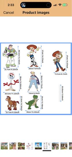 Toy Inspired Story Themed Happy Birthday Yard Signs,7PCS