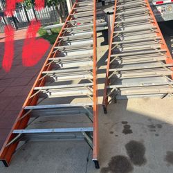 Escaleras de 16 pies de fibra de vidrio doble subida casi nuevas muy baratas