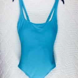 Michael Kors Cruise One Piece Swimsuit Swimwear Turquoise Blue Size 10 EUC