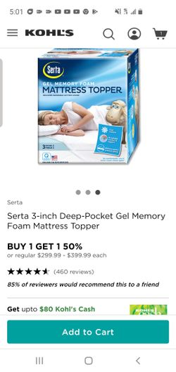 New in box 3 inch cooling memory foam topper king size! Paid 399 for it. Asking 200.00