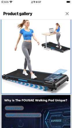 Walking Pad Treadmill, 6.2MPH Under Desk Walking Pad with 10% Incline, Treadmills for Home with Double Frame, 2.75HP Brushless Drive, 12 HIIT Programs