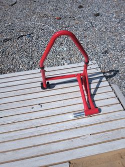 Red Motorcycle Rear Paddock Stand