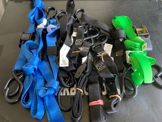 Lot of Tie-Down Cargo Straps with Hooks
