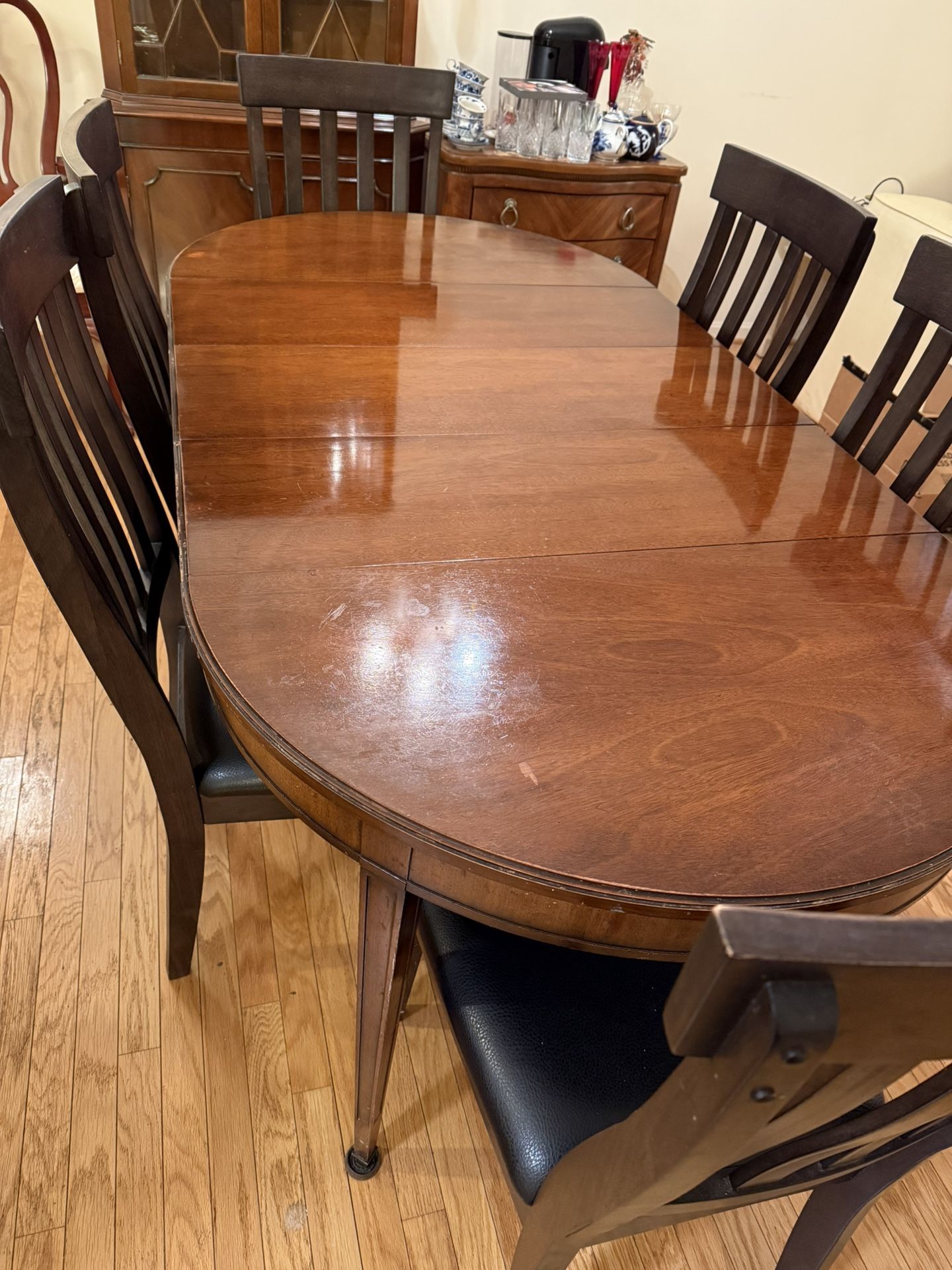 Wooden Table With 6 Chairs