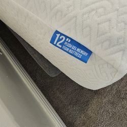 Queen Memory Foam Matress and Bed Frame