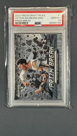 🔥 2023 Prizm Draft Picks Victor Wembanyama #1 Prizm Break PSA 10 GEM MINT - Future NBA Star!