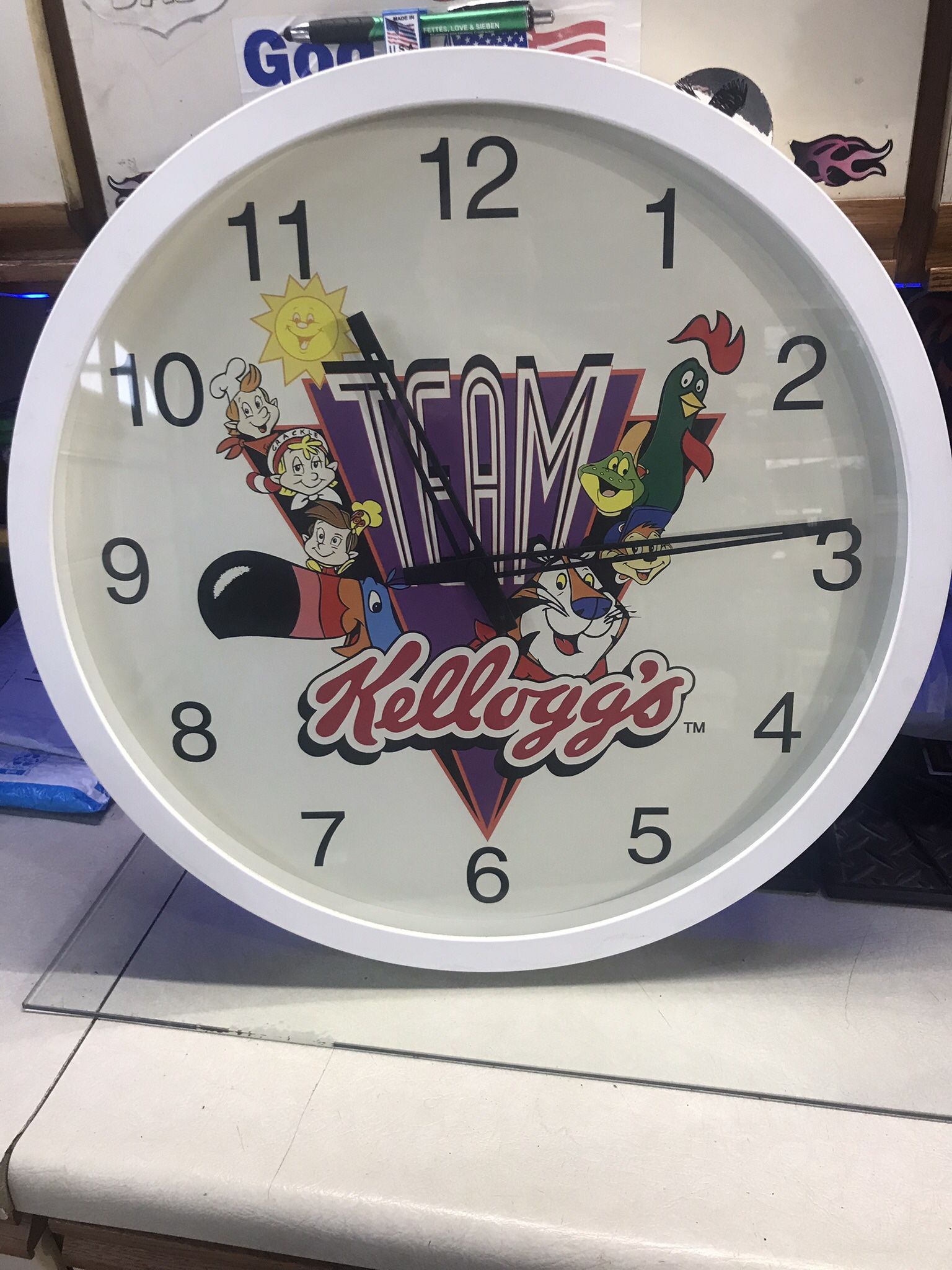 Kellogg cereal vintage clock