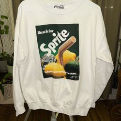 Vintage style Sprite Sweatshirt Mens Med