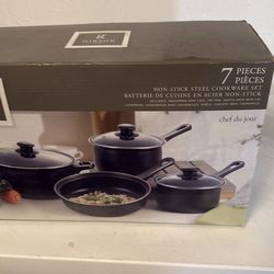 7 pc steel cookware set