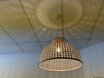 2 Rattan Lampshade Bamboo Boho