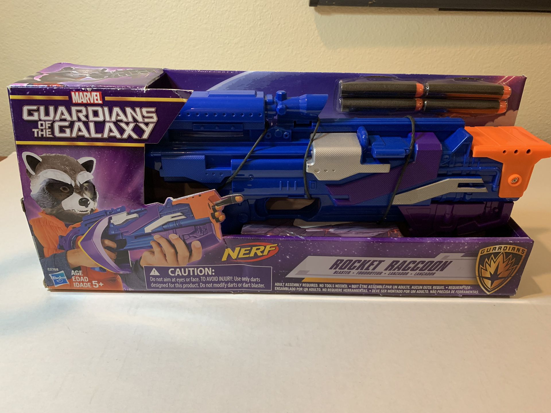 MARVEL Guardians of the Galaxy Rocket Raccoon Blaster Brand New Nerf Gun